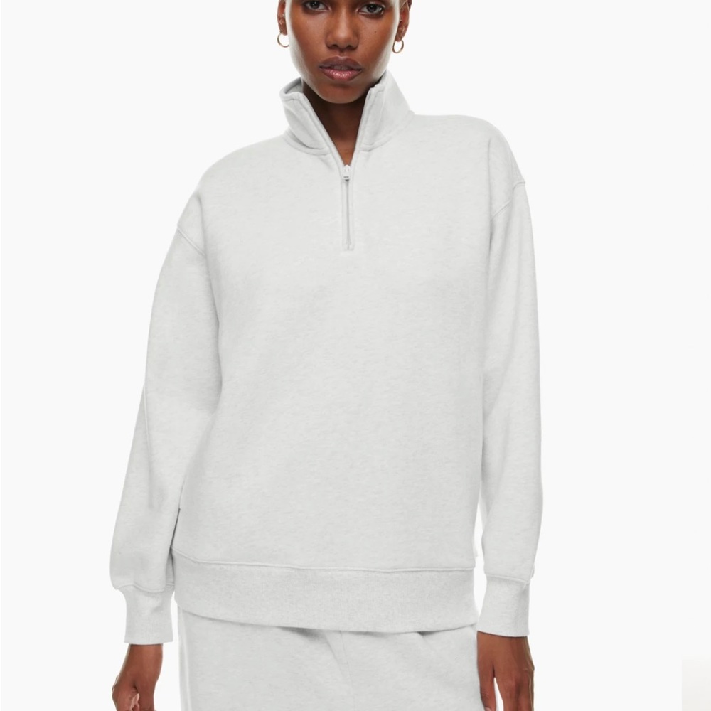 aritiza TNA cozy fleece mega boyfriend quarter zip